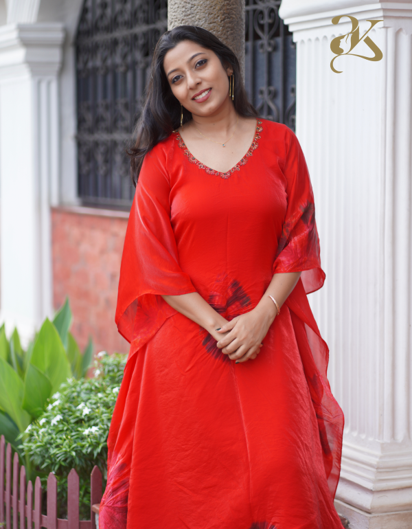 red fendy kaftan